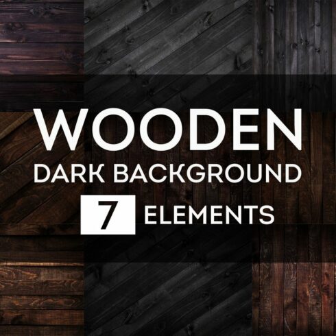 Dark wooden backgrounds bundle #1 cover image.