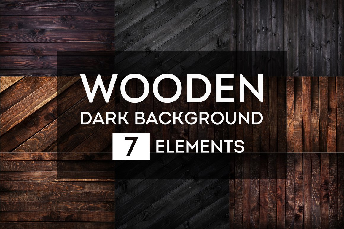 Dark wooden backgrounds bundle #1 cover image.