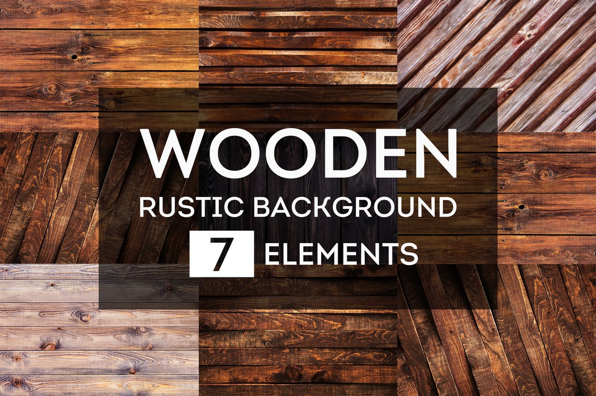 Rustic wooden backgrounds bundle #2 cover image.