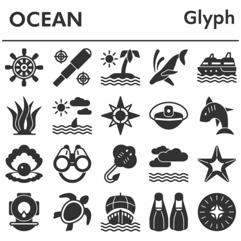 Set, ocean icons set_1 cover image.