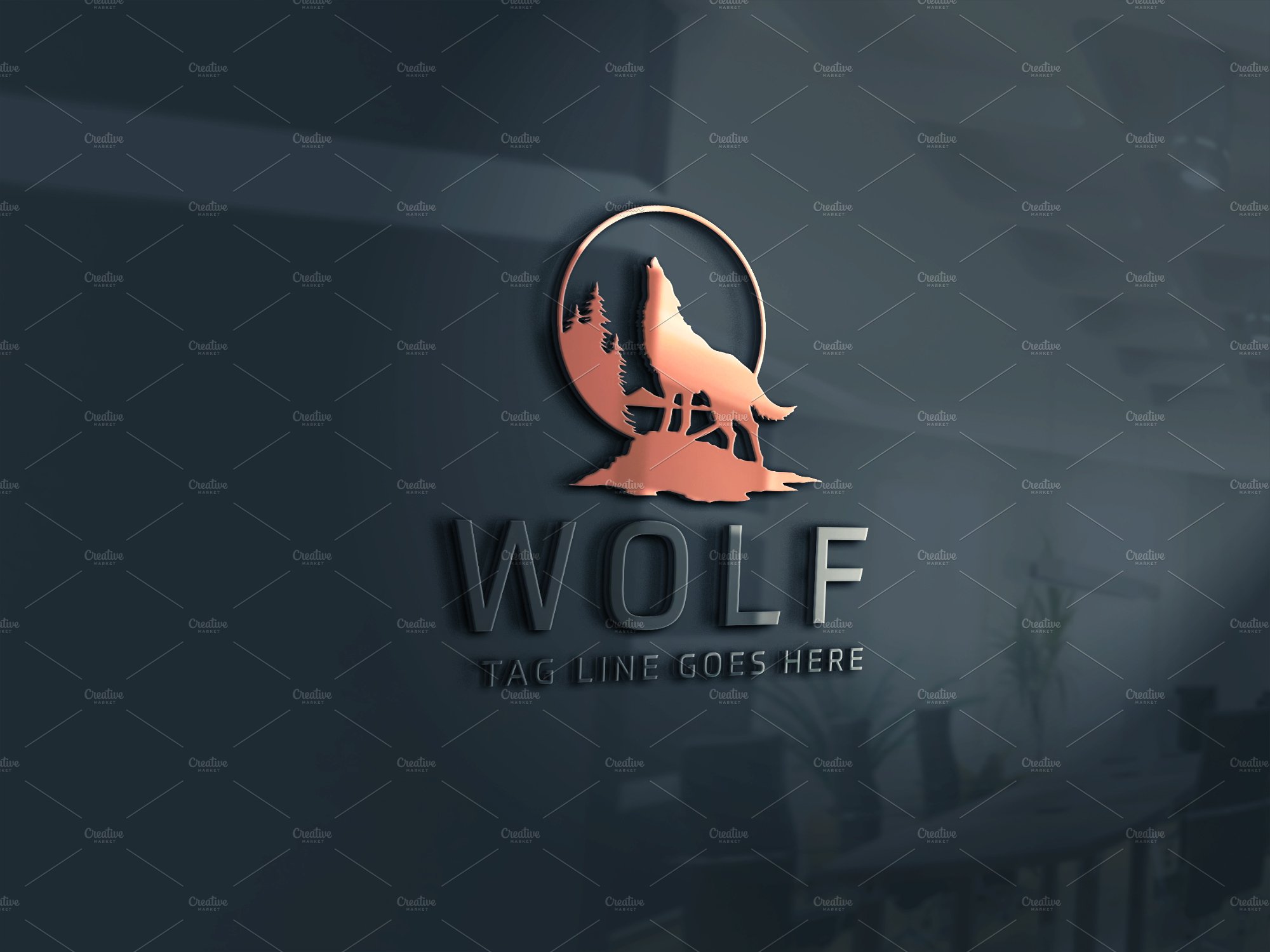 wolf logo preview image.