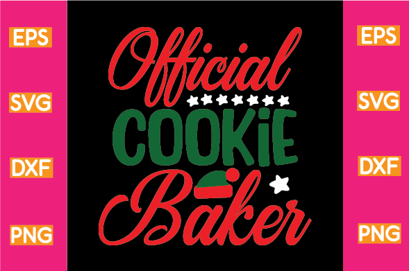 Sign that says official cookie baker.