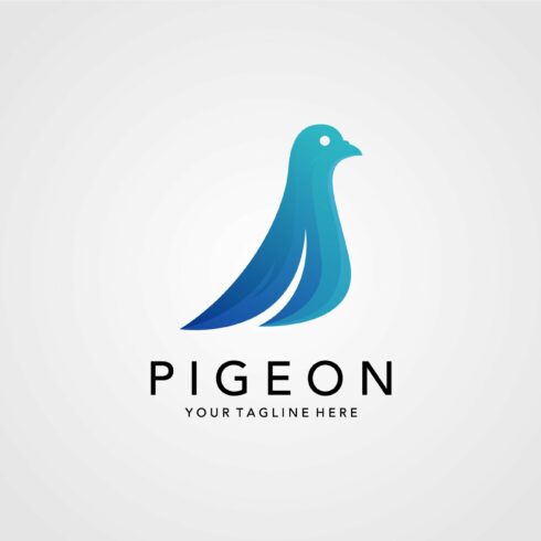 pigeon bird minimalist logo vector cover image.