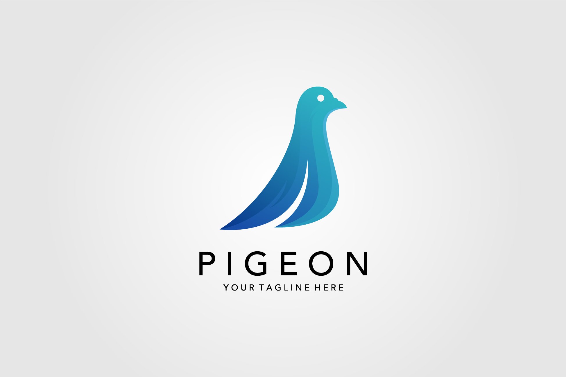 pigeon bird minimalist logo vector cover image.