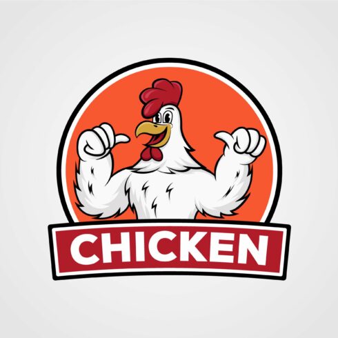 chicken vintage logo vector cover image.