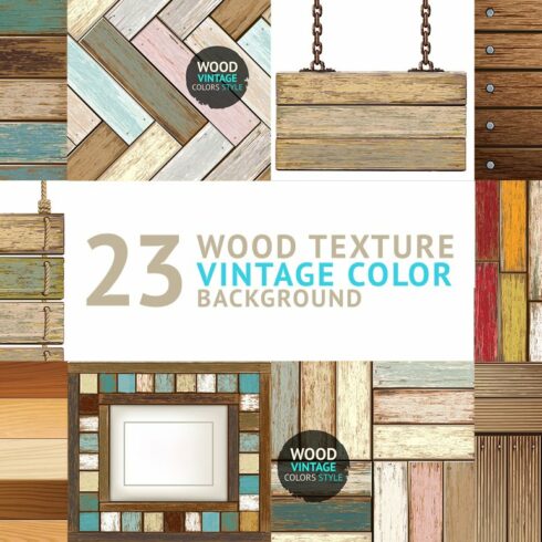 23 Wooden Textures Surfaces. cover image.