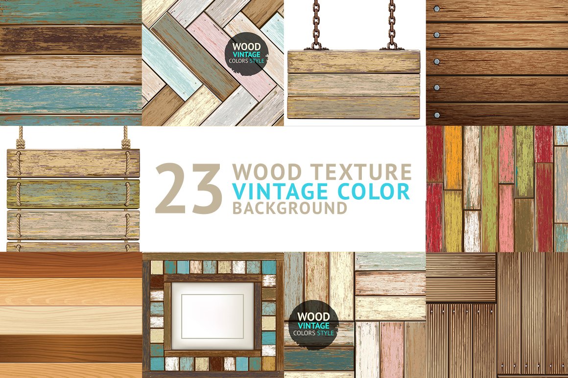 23 Wooden Textures Surfaces. cover image.