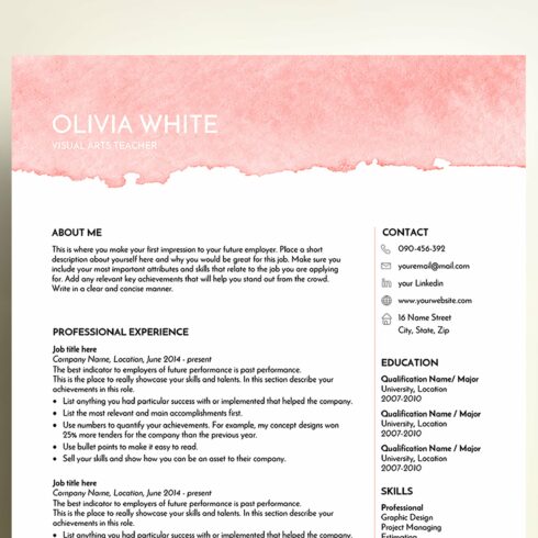 creative resume template ms word cover image.