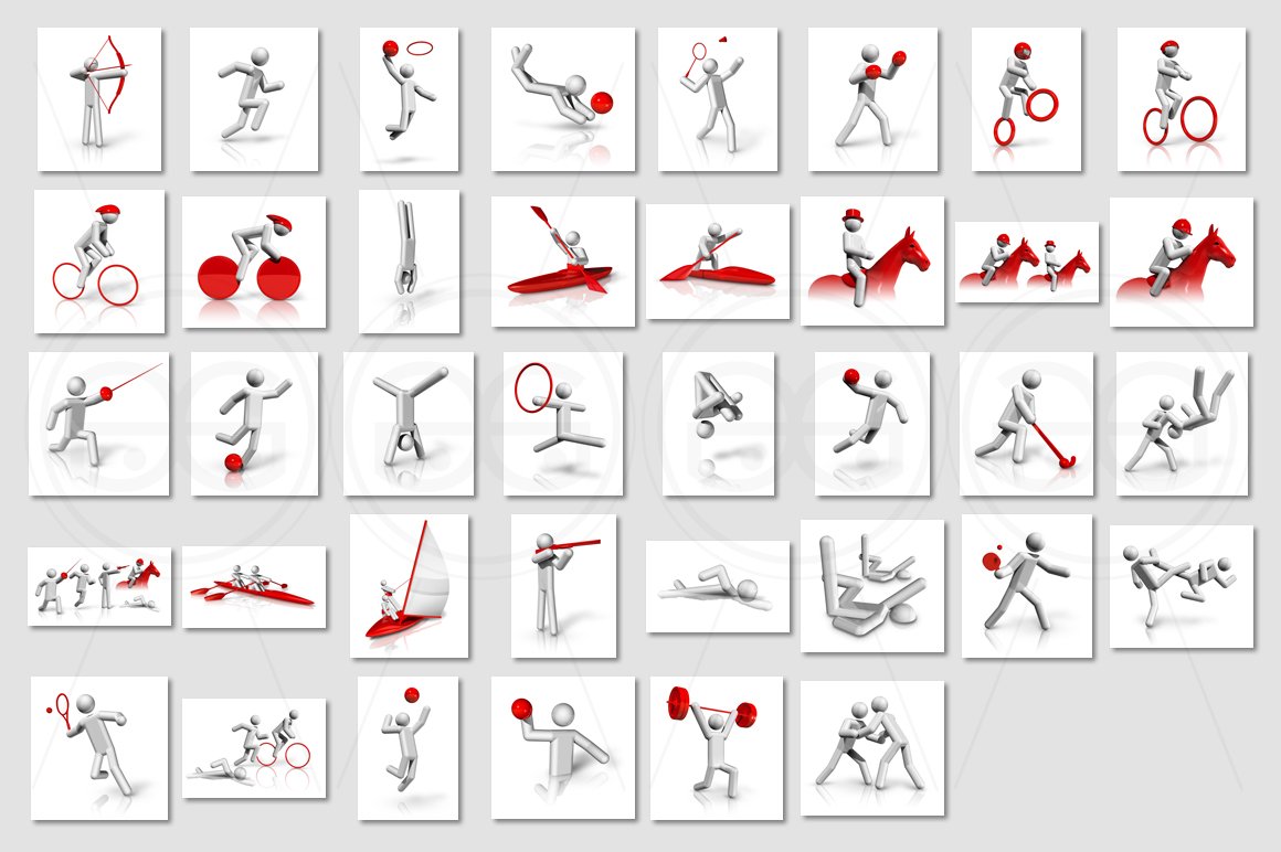 Olympic Sports Icons Pack preview image.