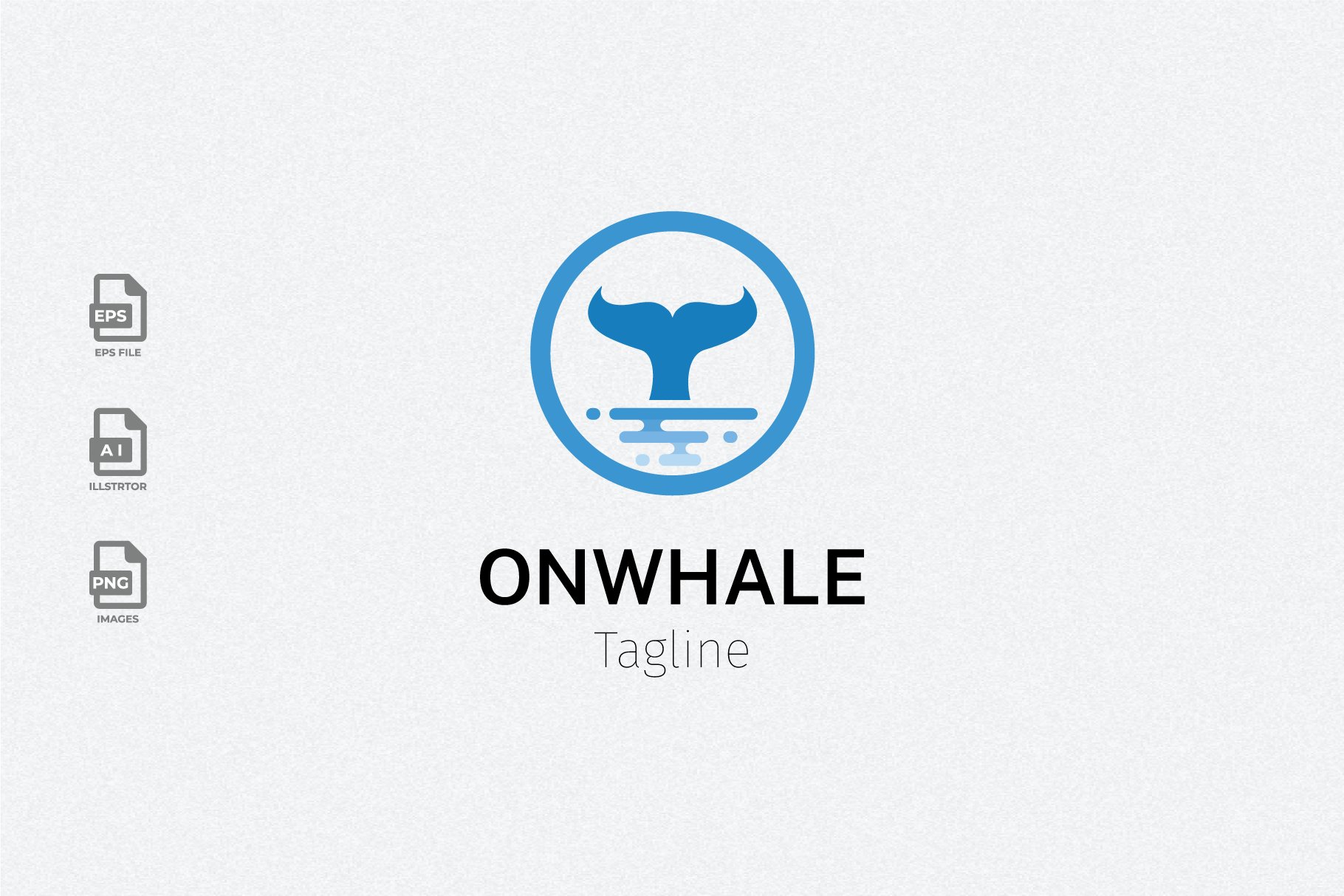 ON Whale Logo Template cover image.