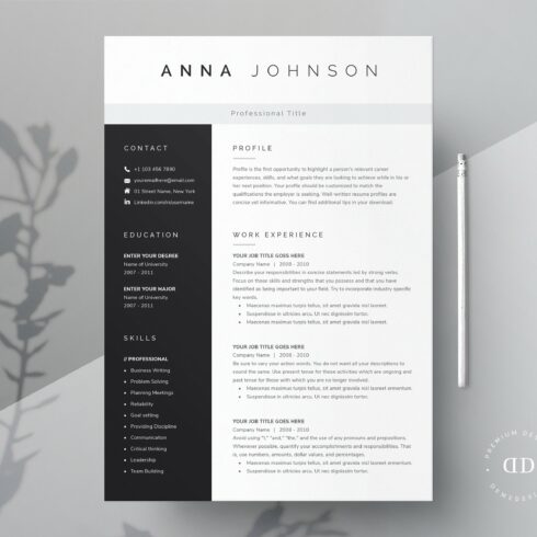 Modern Resume Template | Word, Pages cover image.