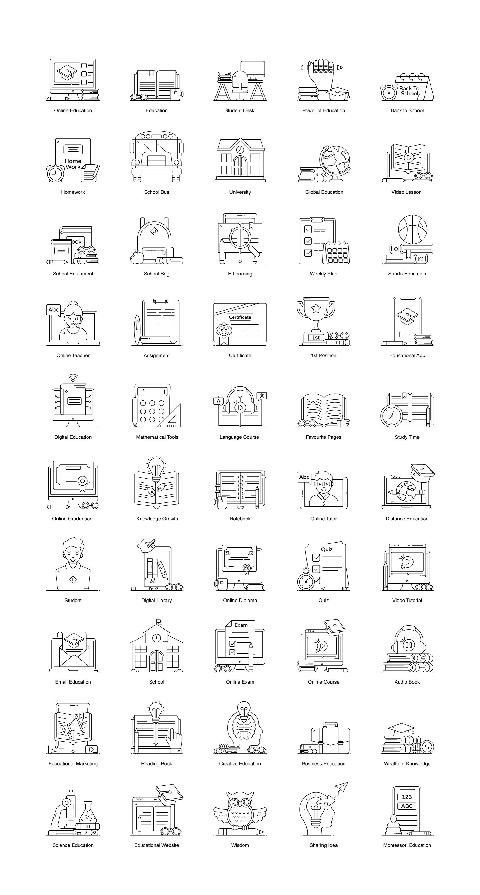 online education icons full preview 2 601