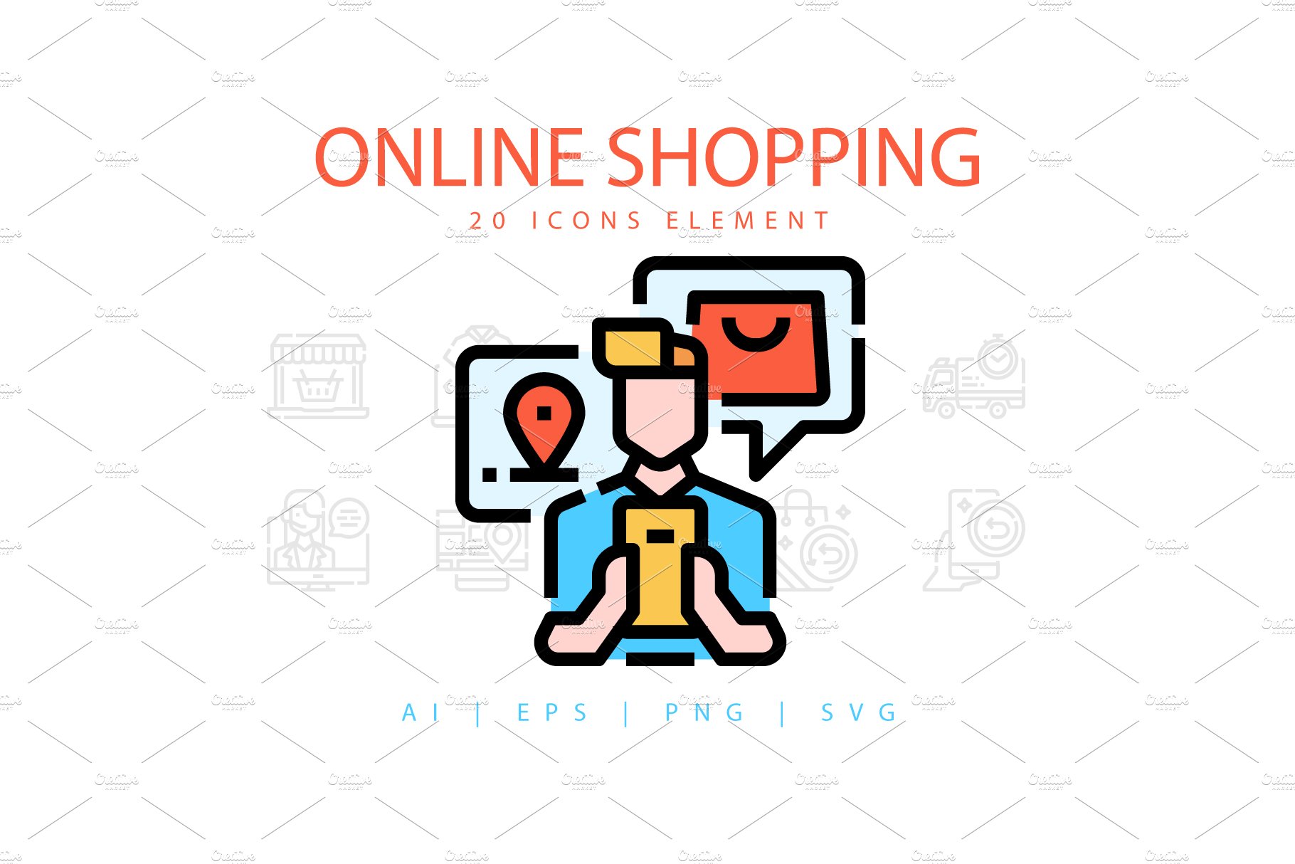 ONLINE SHOPPING ICONS PACKS cover image.
