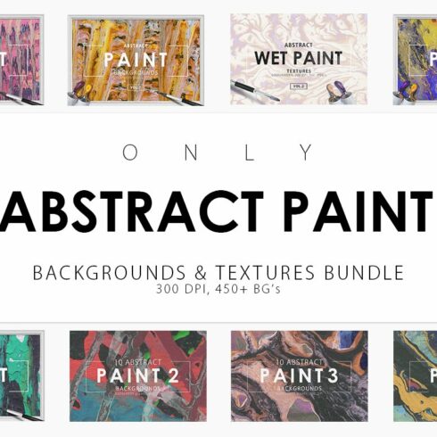 Only Paint Backgrounds Bundle cover image.