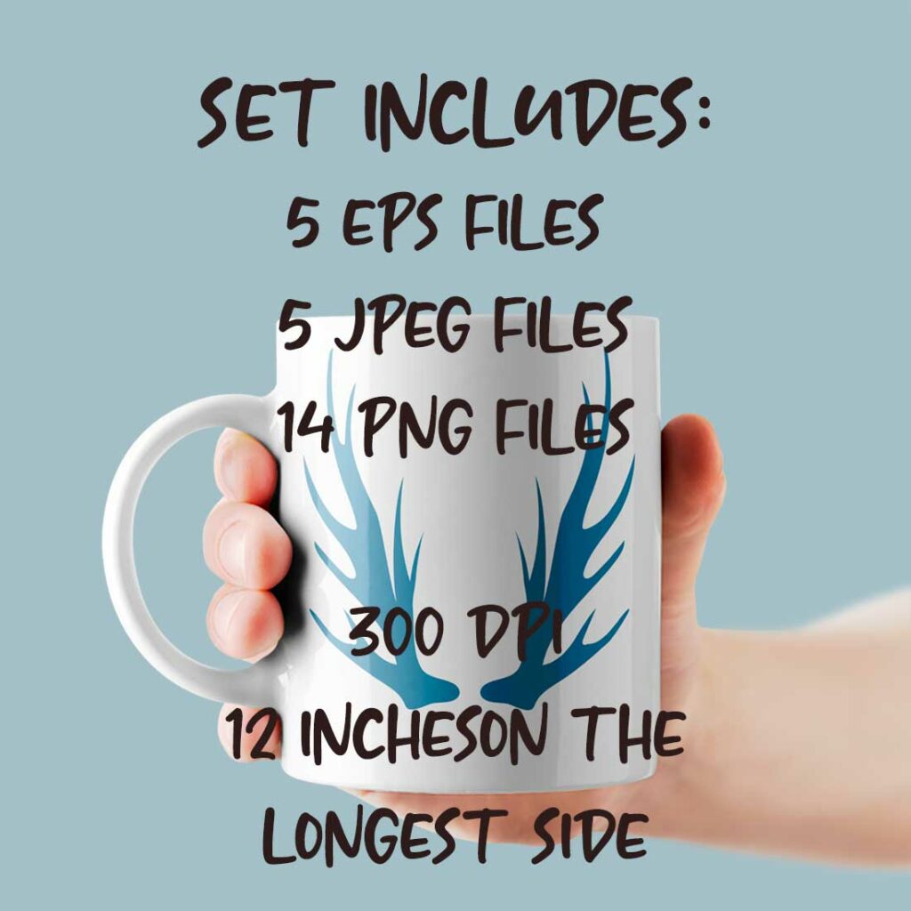 Blue forest patterns, clipart png,eps,jpeg - MasterBundles