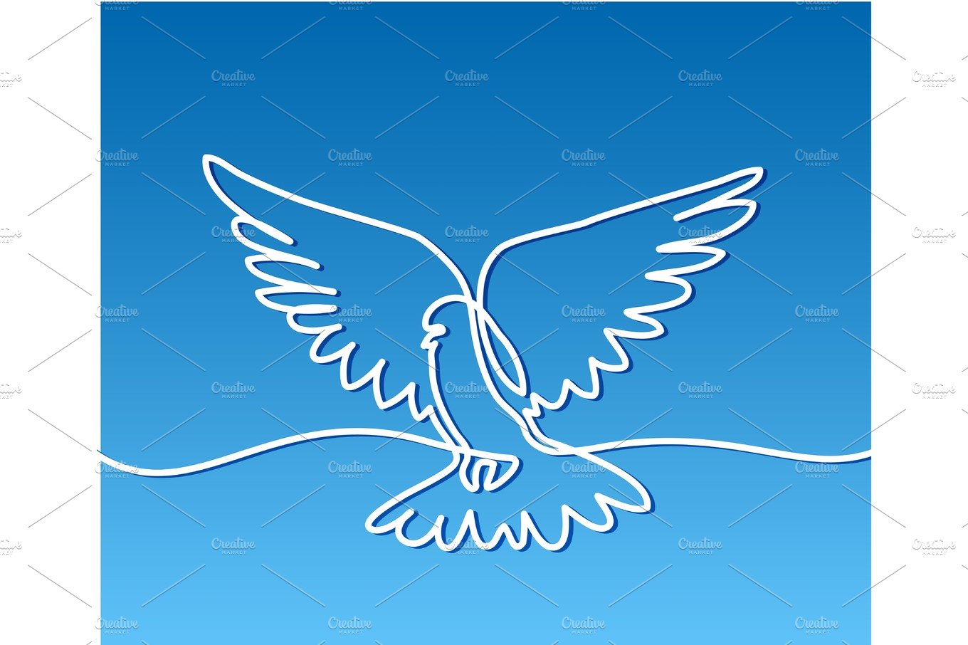 Free: Dove of peace icon flying bird peace concept vector image - nohat.cc