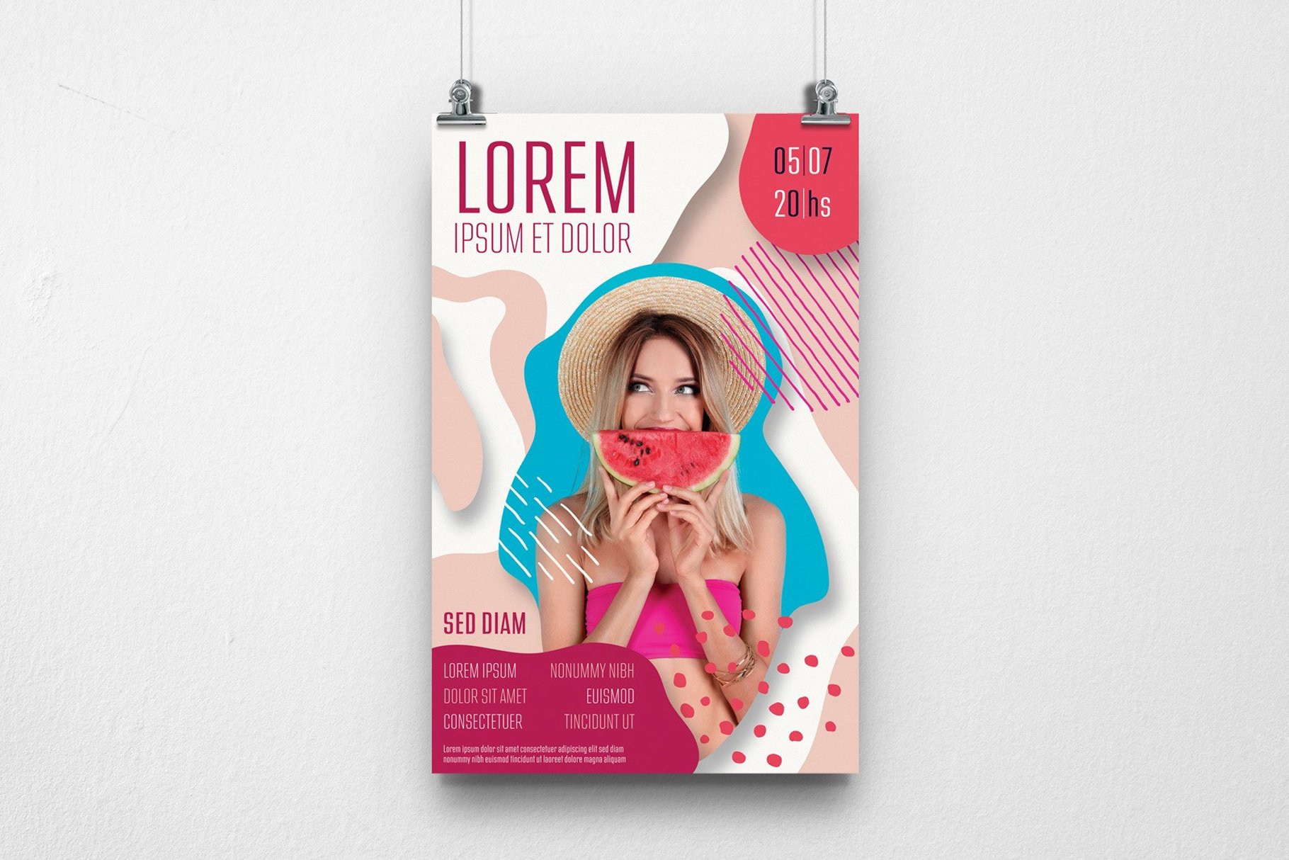 organic poster templates preview cm 3 505