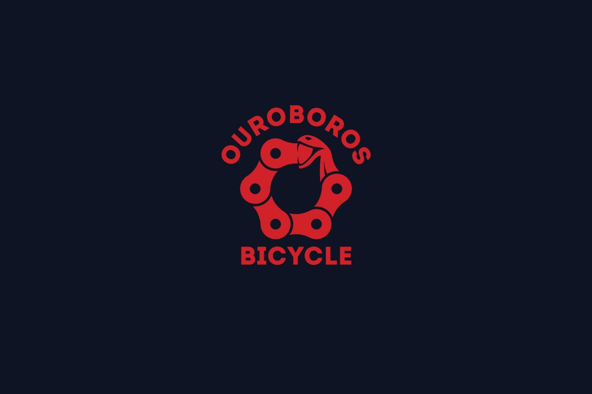 Ouroboros Bicycle Logo Template cover image.