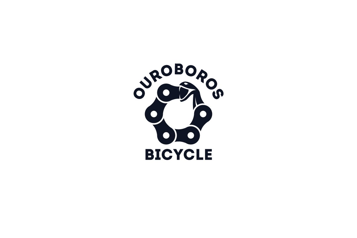 ouroboros bicycle logo template 05 882
