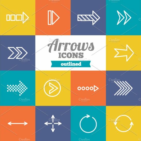 Outlined arrows icons cover image.
