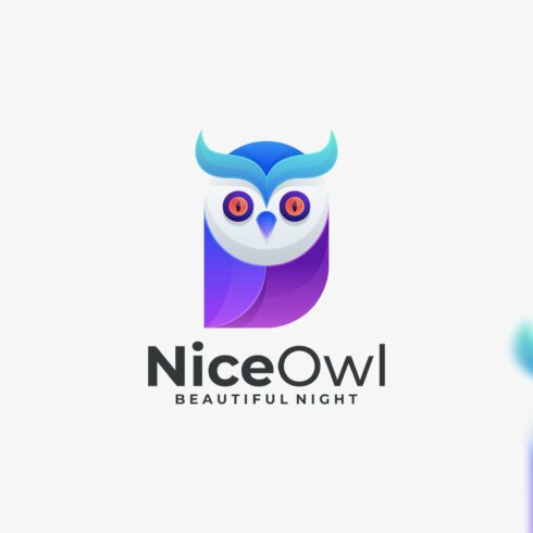 Nice Owl Gradient Color Logo cover image.