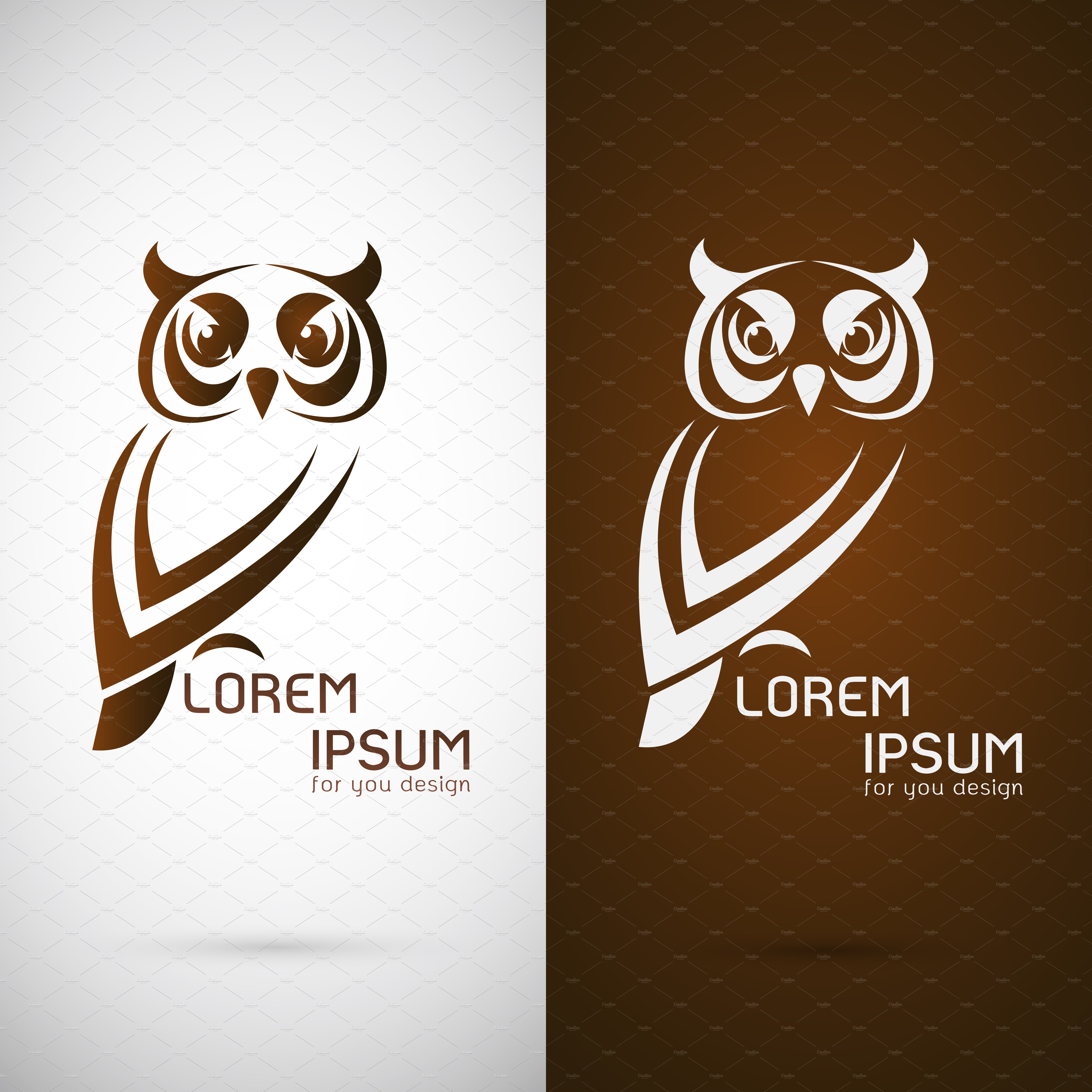 Owl design , logo, symbol cover image.