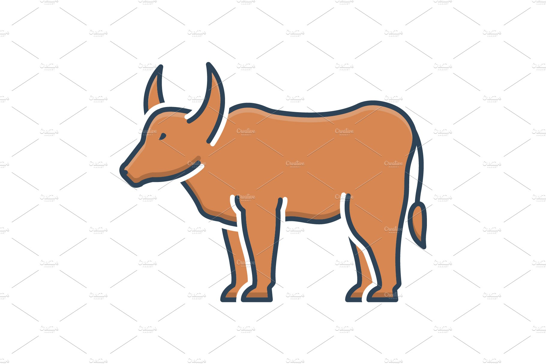 Ox bull icon cover image.
