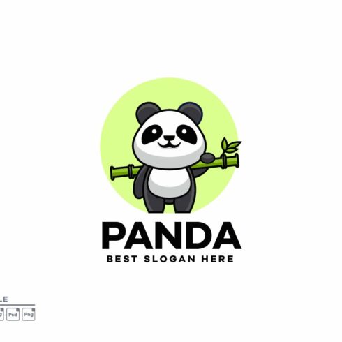 Cute Panda Mascot Logo Design cover image.