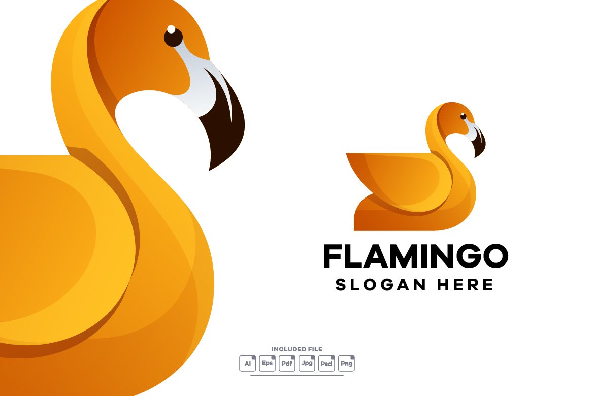 Flamingo Gradient Logo Design cover image.