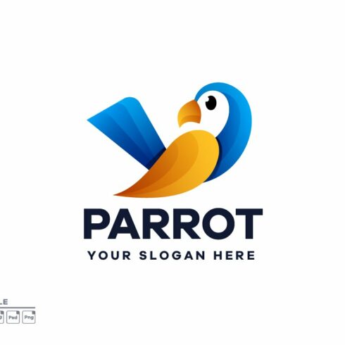 Vector Parrot Bird Gradient Logo cover image.