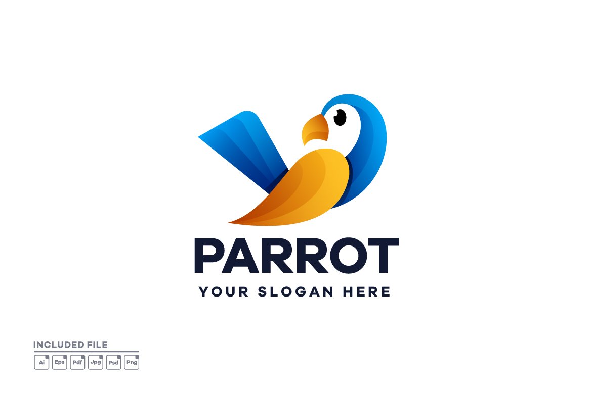 Vector Parrot Bird Gradient Logo cover image.