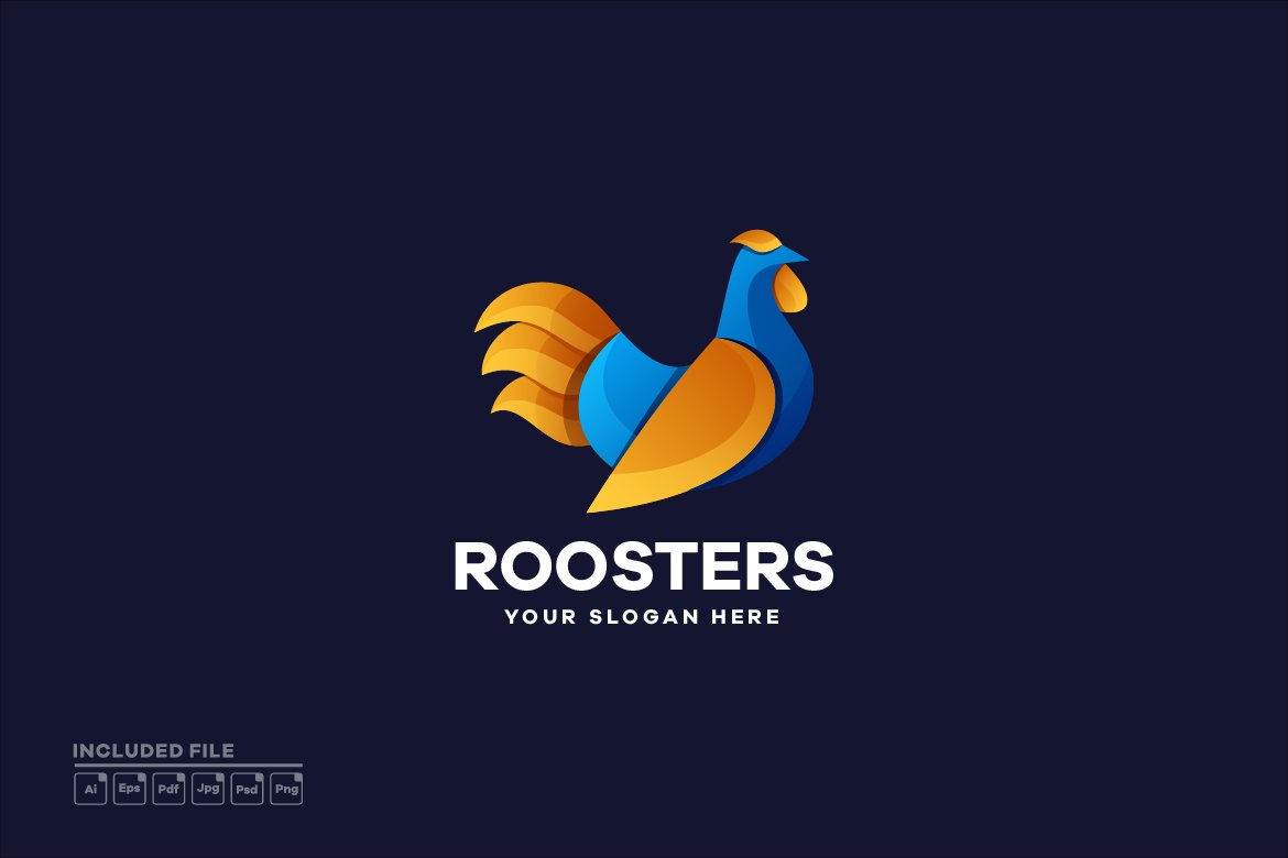 Rooster Illustration Logo cover image.