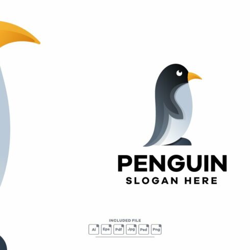 Penguin Gradient Logo Design cover image.