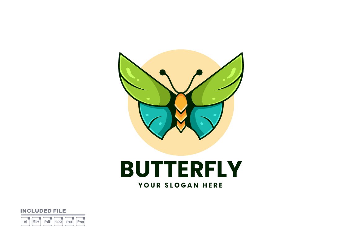 Butterfly Logo Icon Illustration cover image.