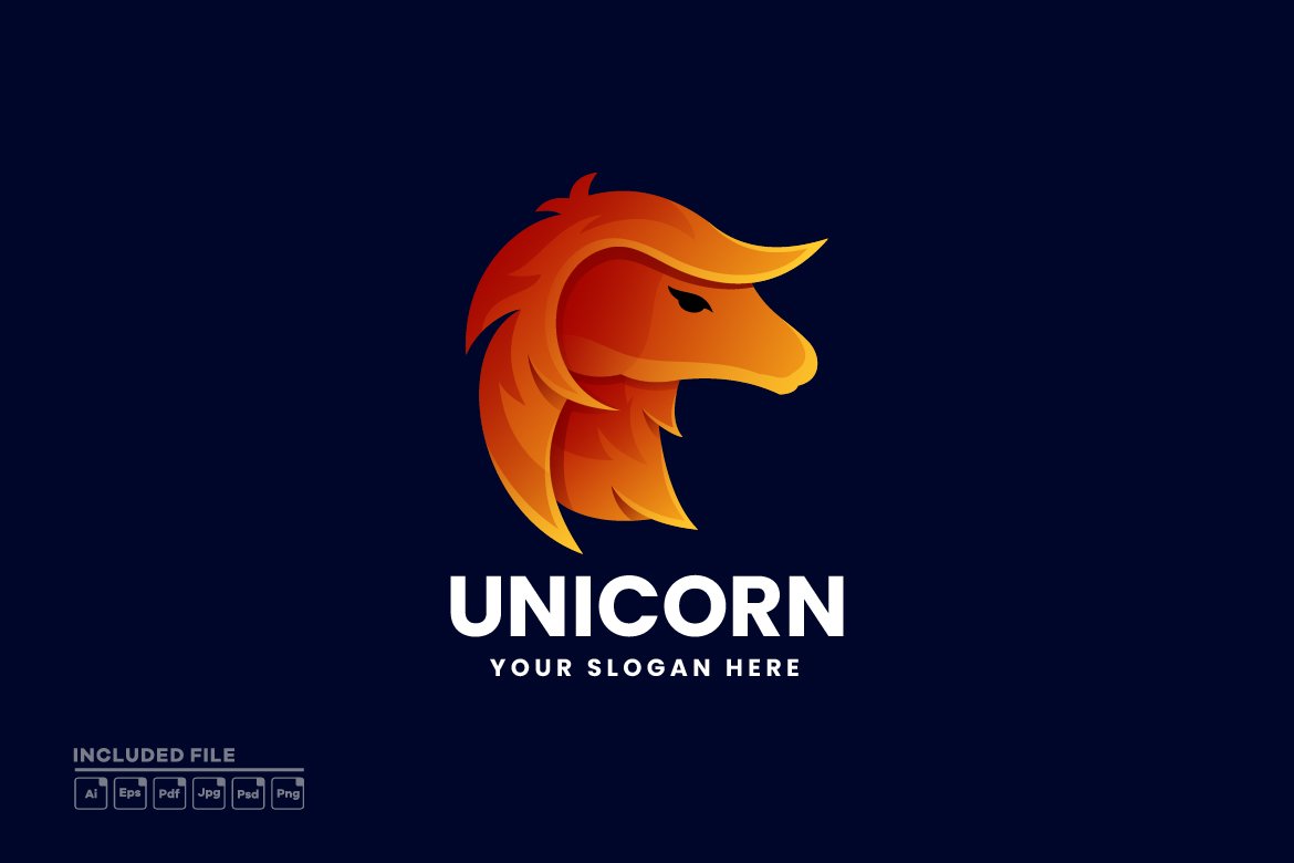 Unicorn Gradient Colorful Logo cover image.