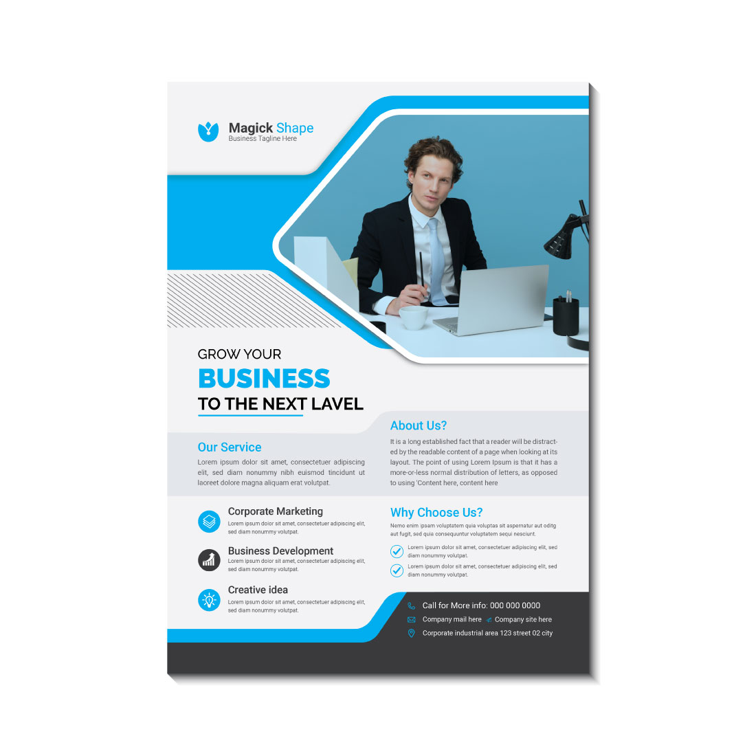 Corporate Flyer Template preview image.