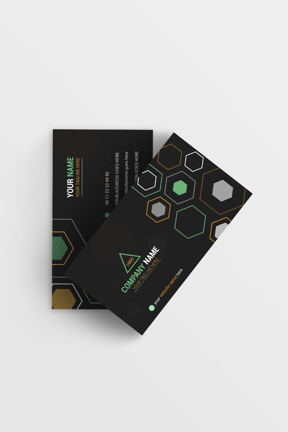 modern professional corporate business card template pinterest preview image.