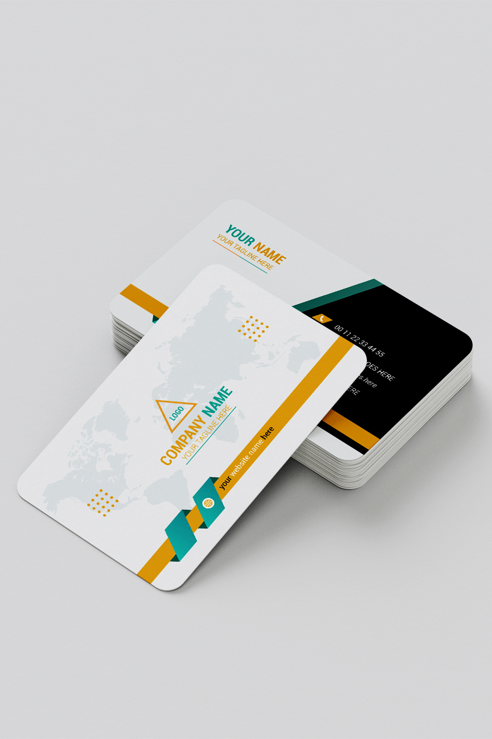 corporate business card template pinterest preview image.