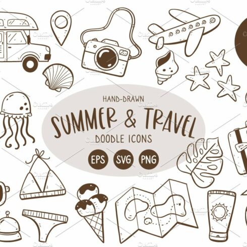 Doodle Summer Icon Set cover image.