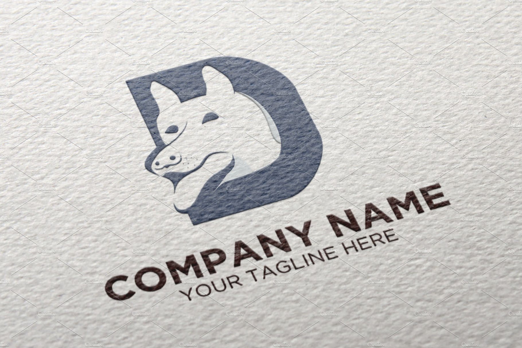 Letter D Dog Logo preview image.