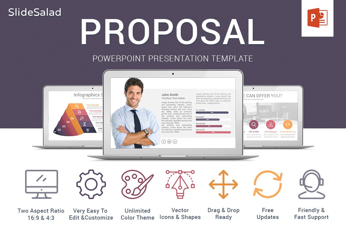 Business Proposal PowerPoint Design preview image.