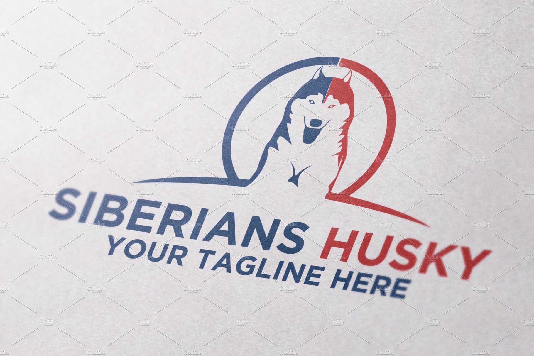 Siberian Husky | Dog Logo Template cover image.
