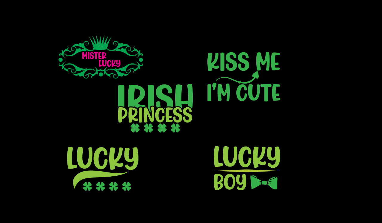 Set of four stickers that say kiss me.