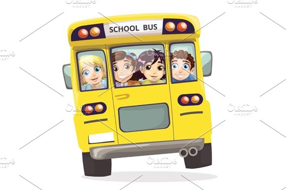 Back of school bus cover image.