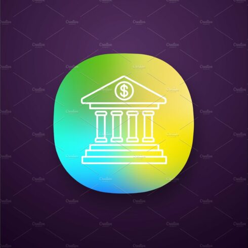 Online banking app icon cover image.