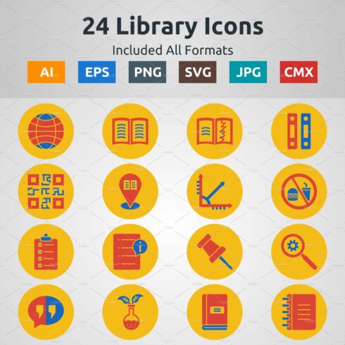 Glyph Two Color Library Icons cover image.