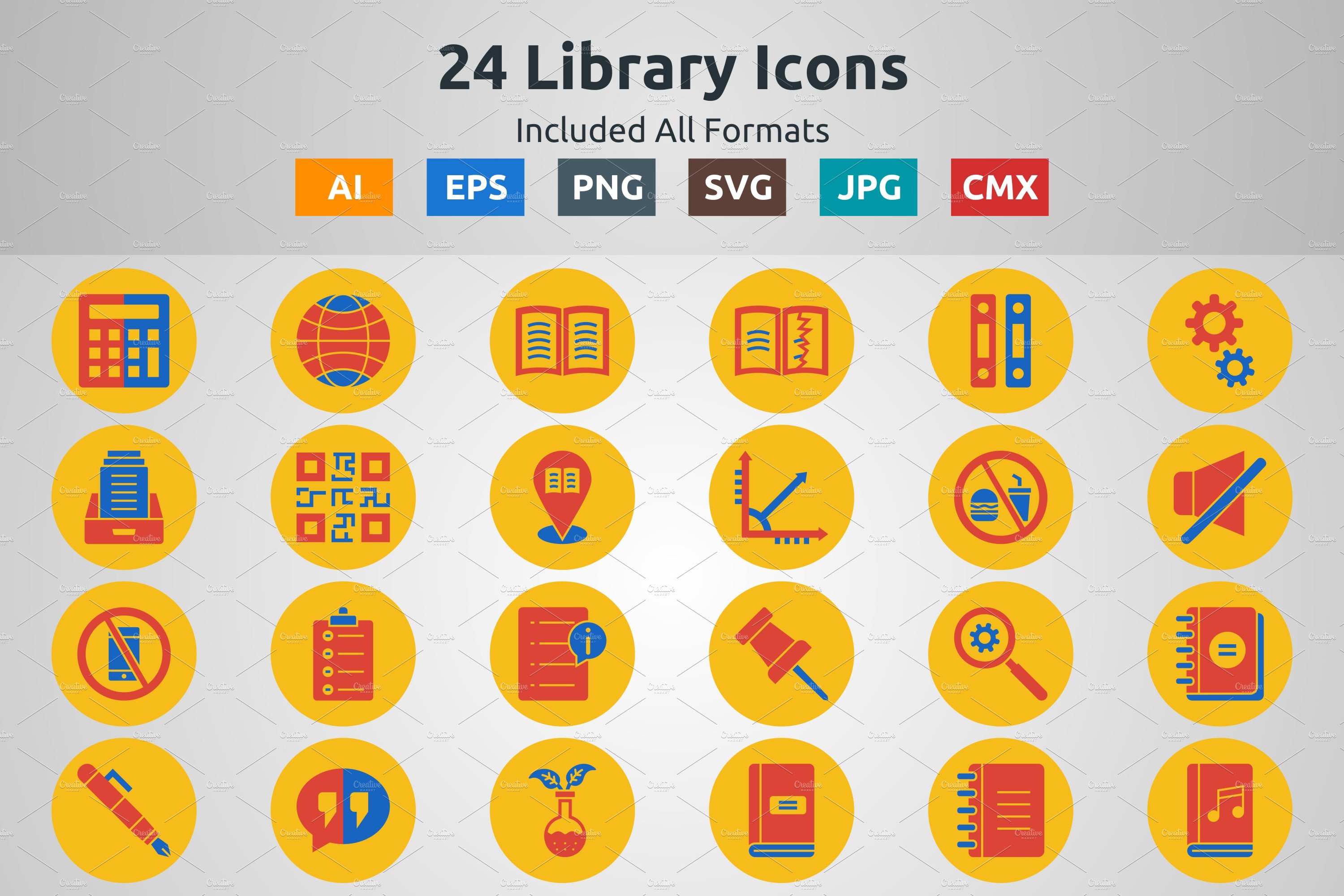 Glyph Two Color Library Icons cover image.