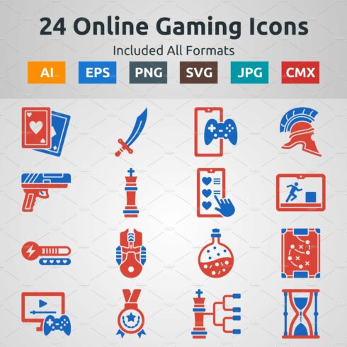 Glyph Two Color Online Gaming Icon cover image.