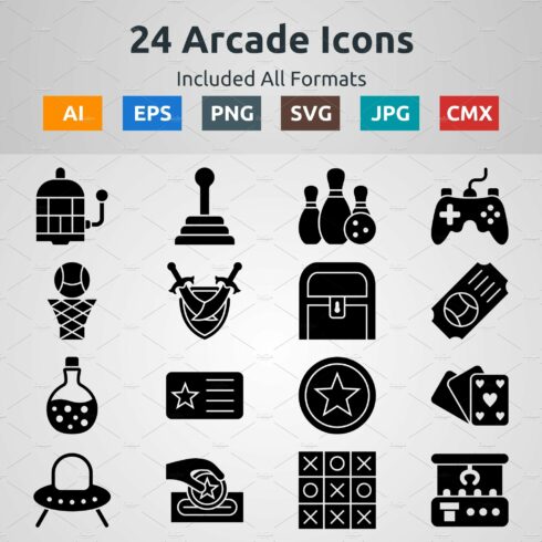 Glyph Icons of Arcade cover image.