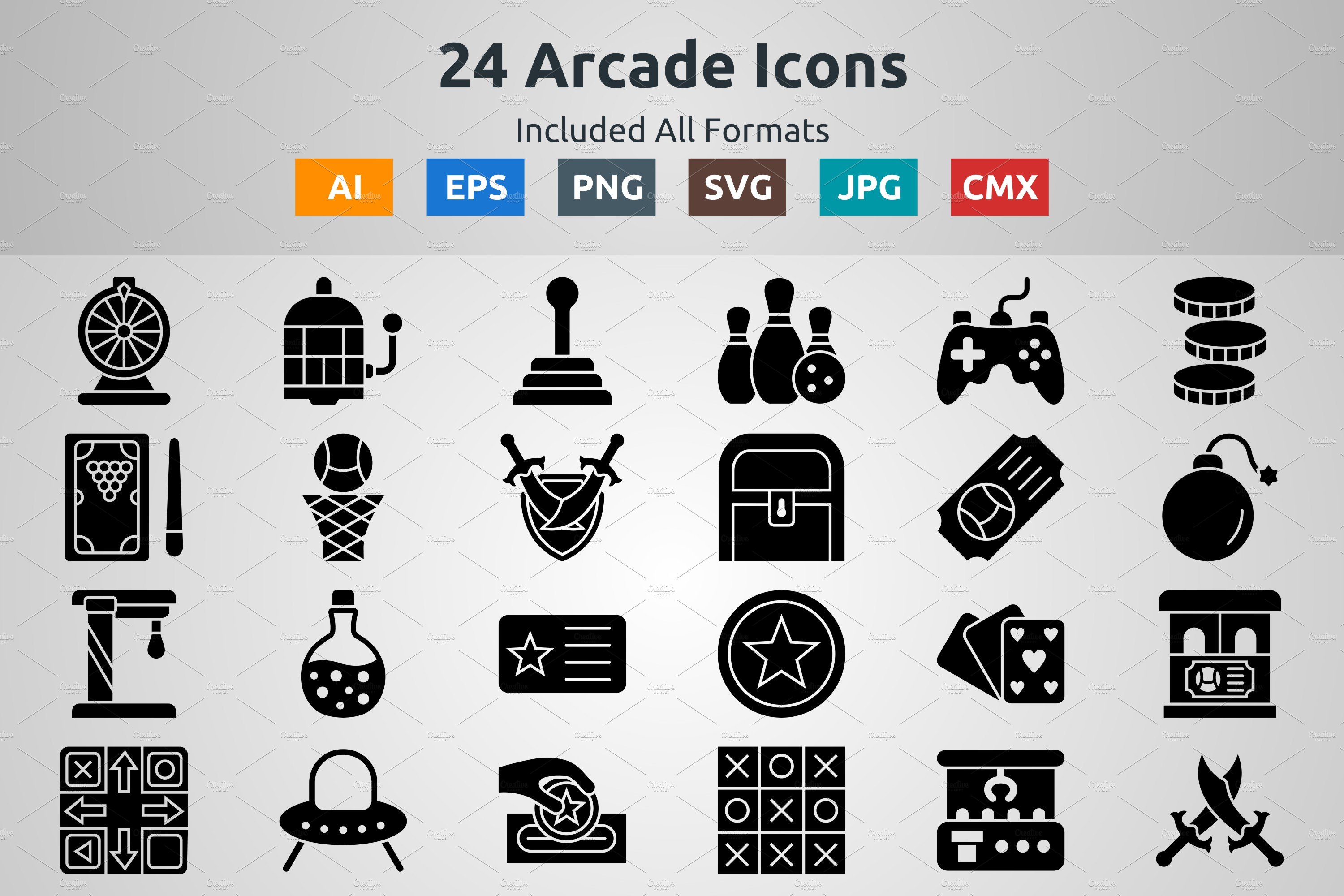 Glyph Icons of Arcade cover image.